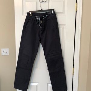 Bonobos blue straight tailored leg chinos- navy